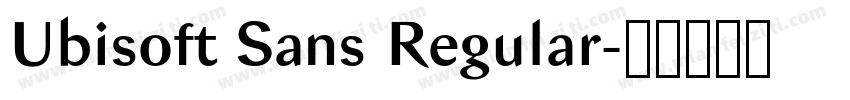 Ubisoft Sans Regular字体转换